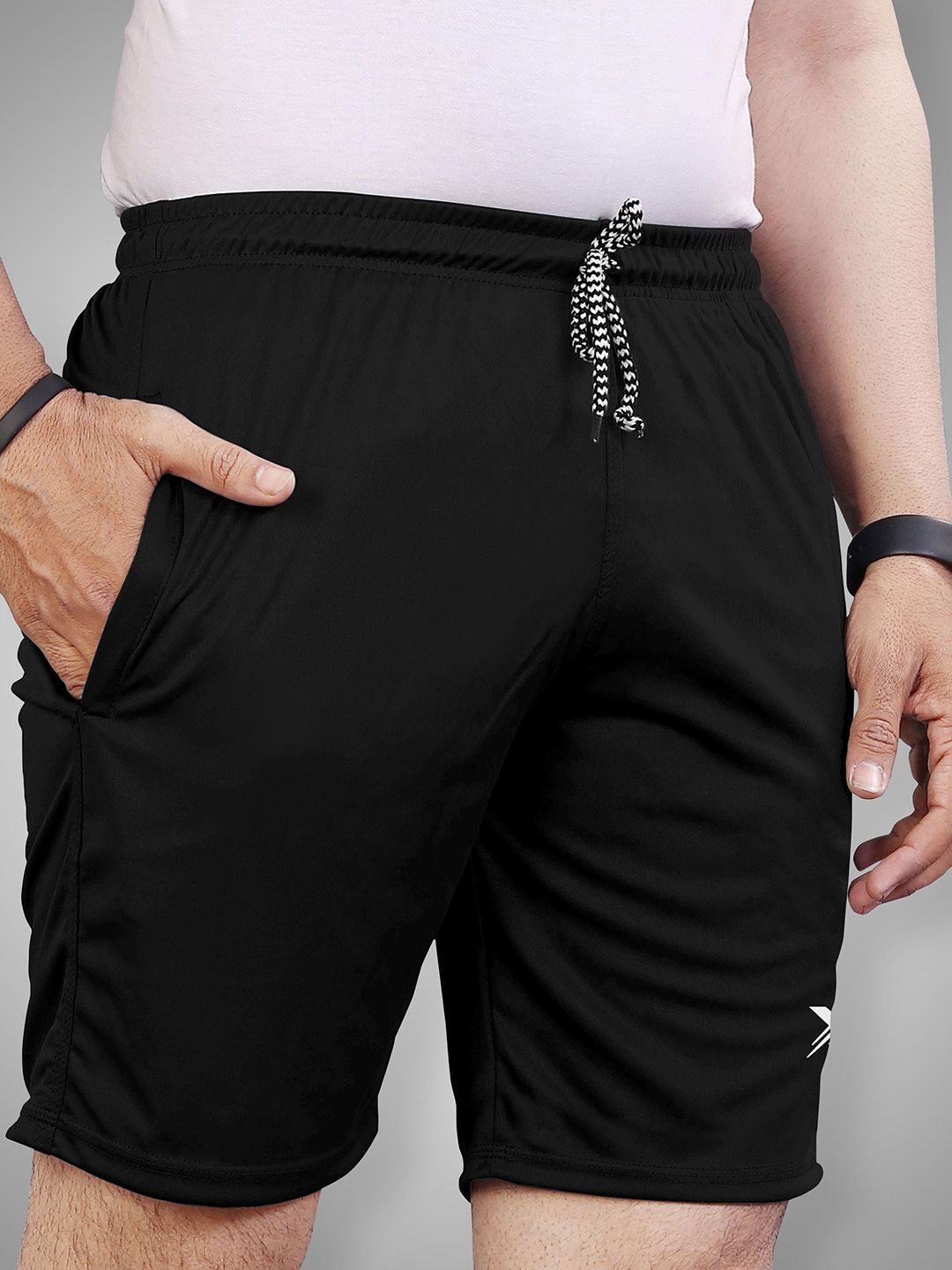 FTX Men Mid Rise Relexed Fit Sports Shorts-picture-29