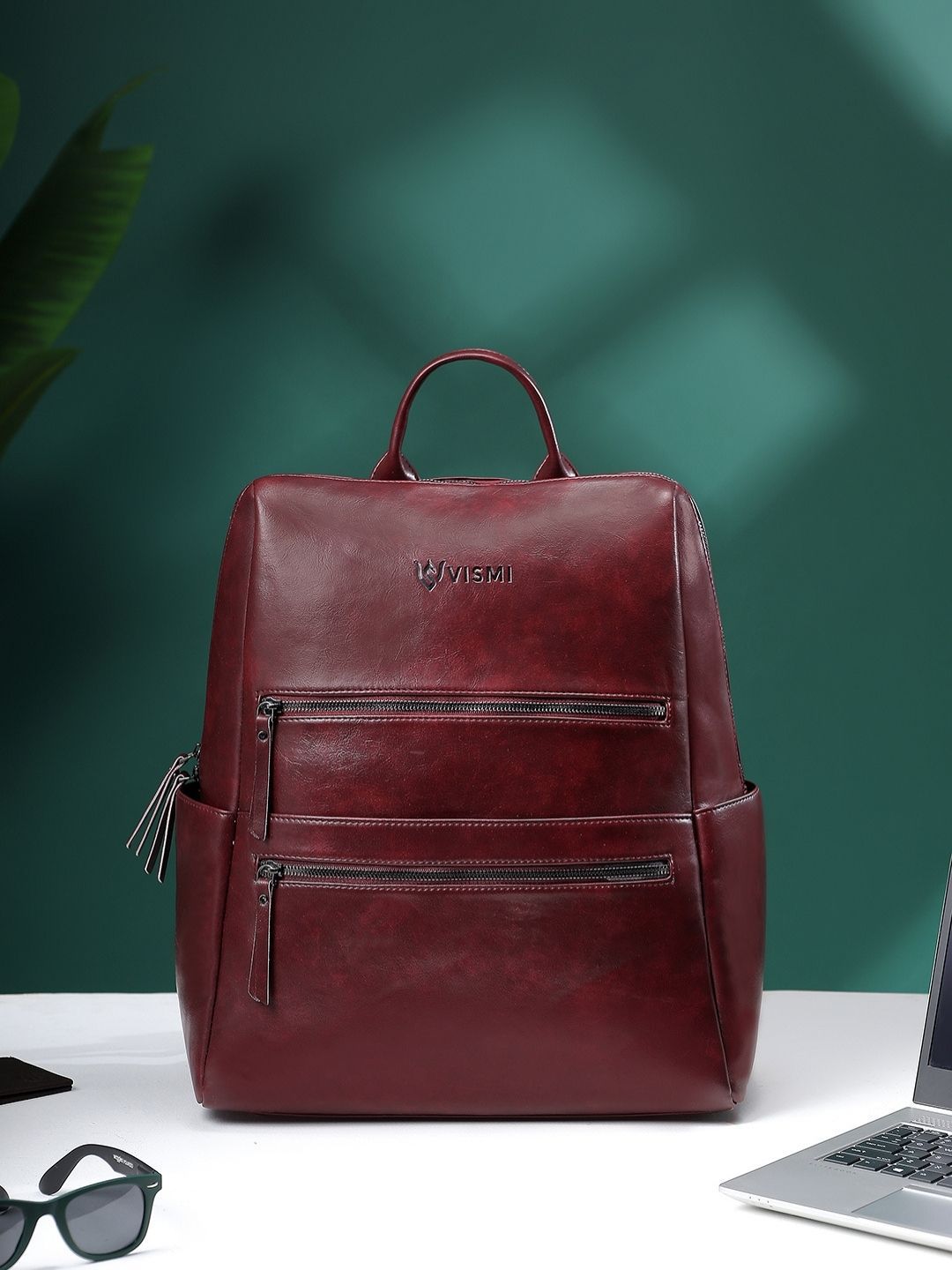 VISMIINTREND Unisex Leather Up to 23 Litres Backpack with Anti-Theft-image-29