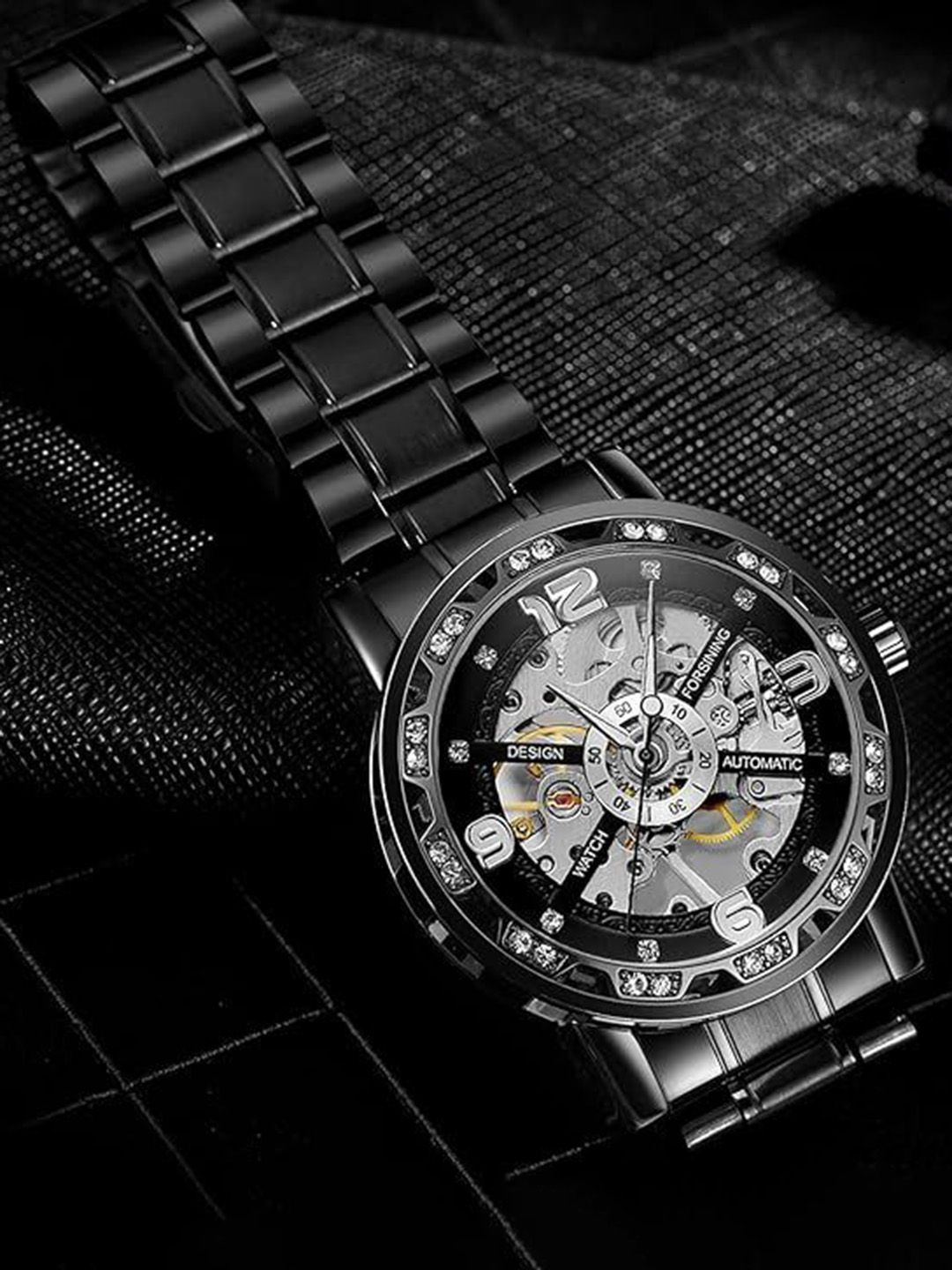 FORSINING Men Embellished Stainless Steel Straps Analogue Watch FSG8209M4B1-picture-21