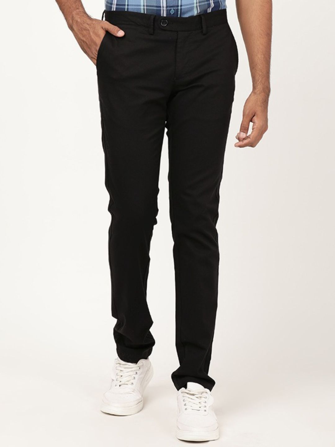 Indian Terrain Men Brooklyn Slim Fit Trousers-picture-39