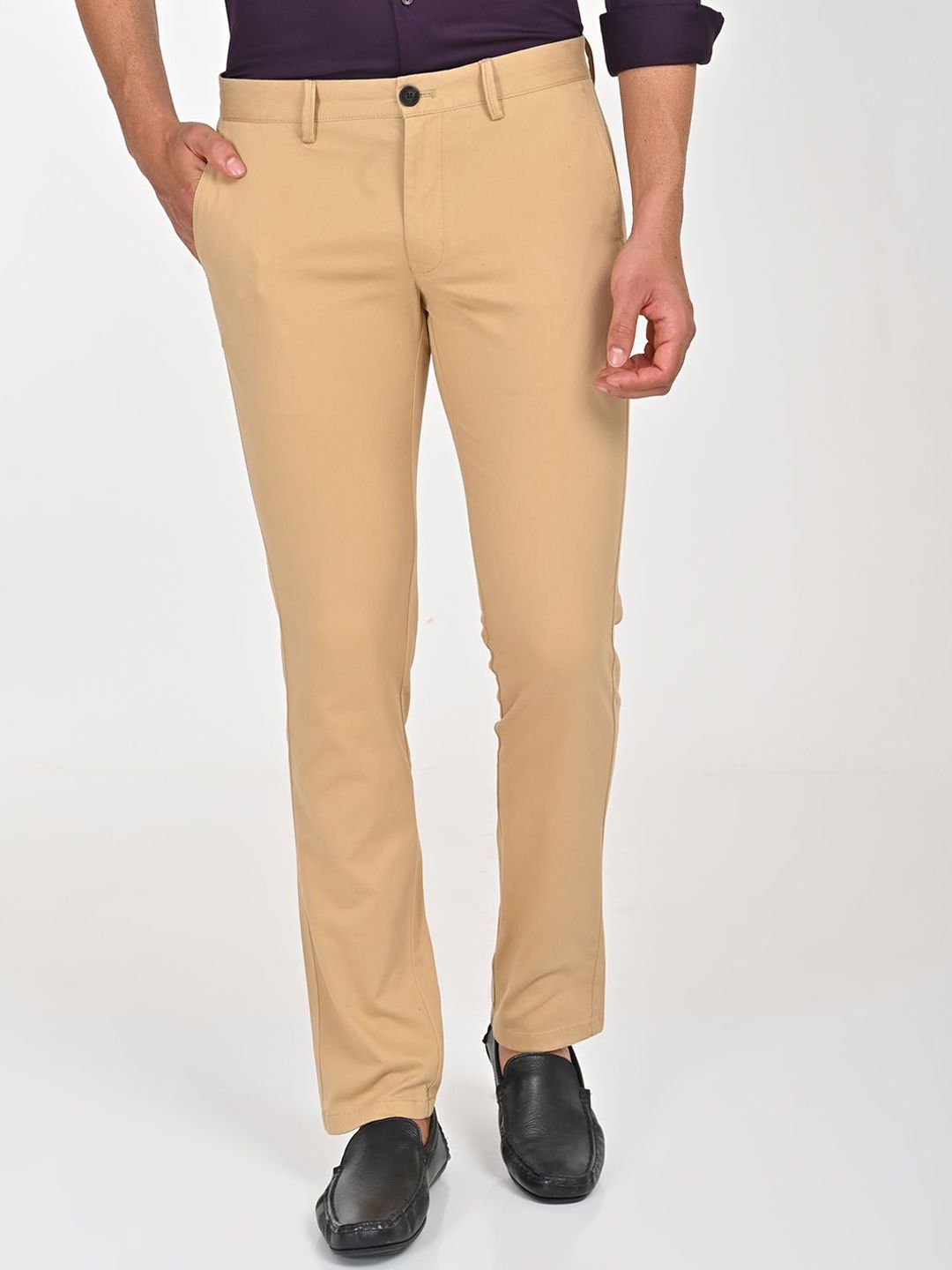 Indian Terrain Men Brooklyn Slim Fit Trousers-picture-14