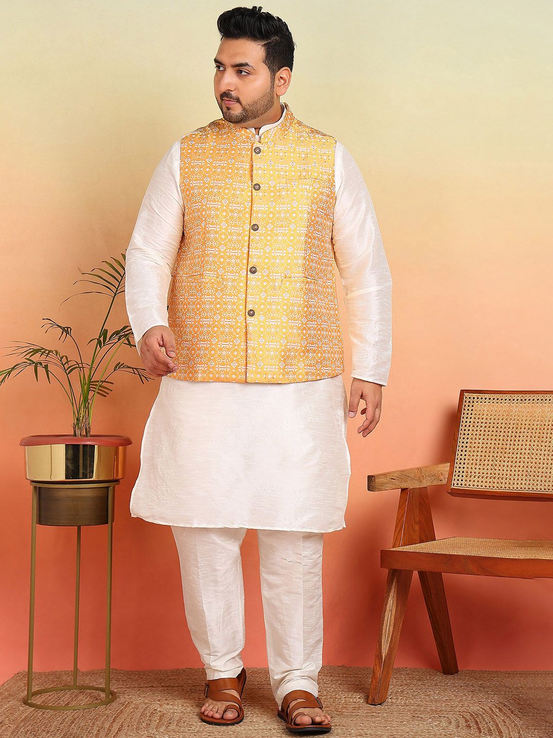 Sztori Woven Design Nehru Jacket-picture-37