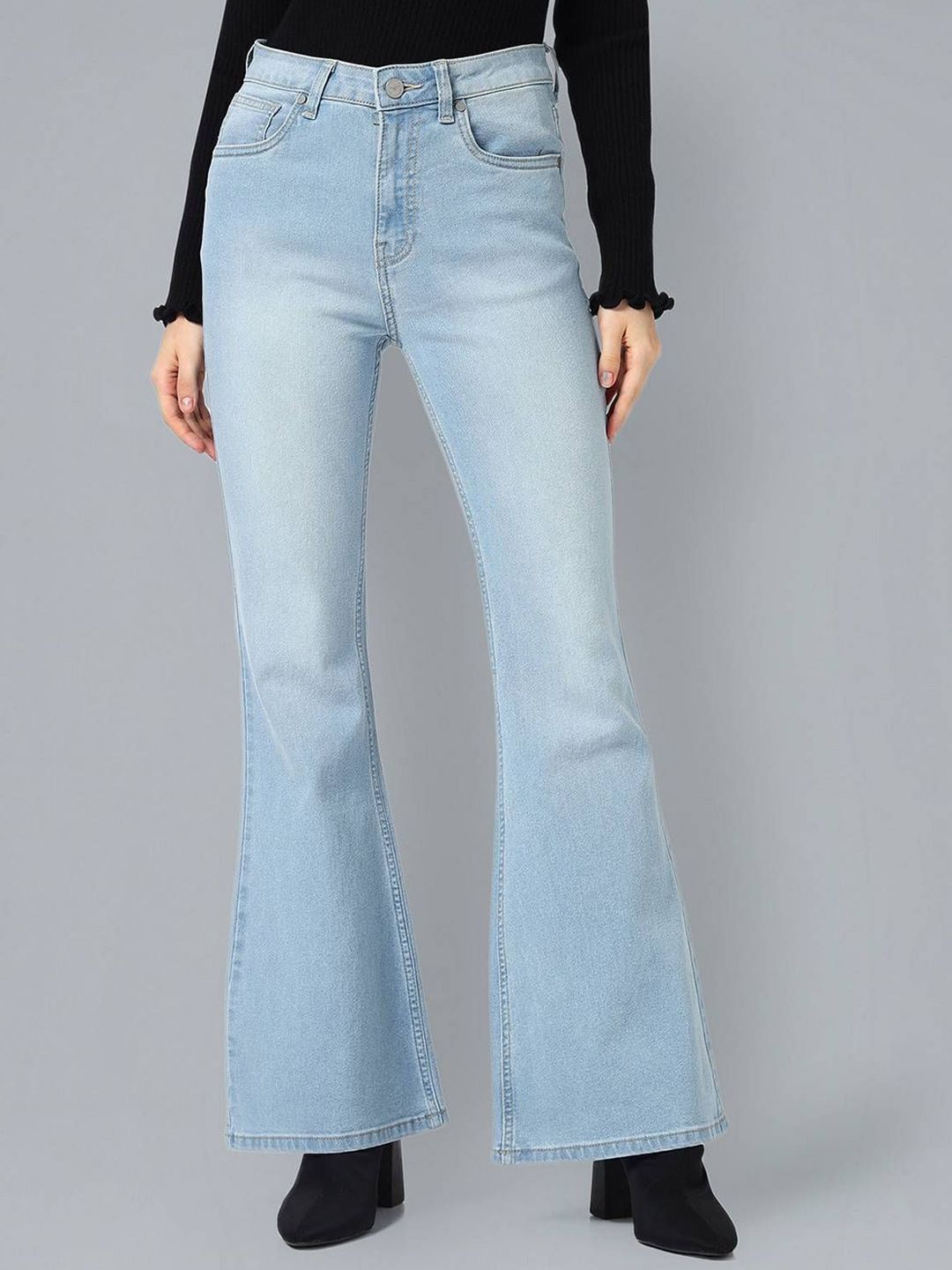 Kotty Women Flared High-Rise Stretchable Jeans-picture-40