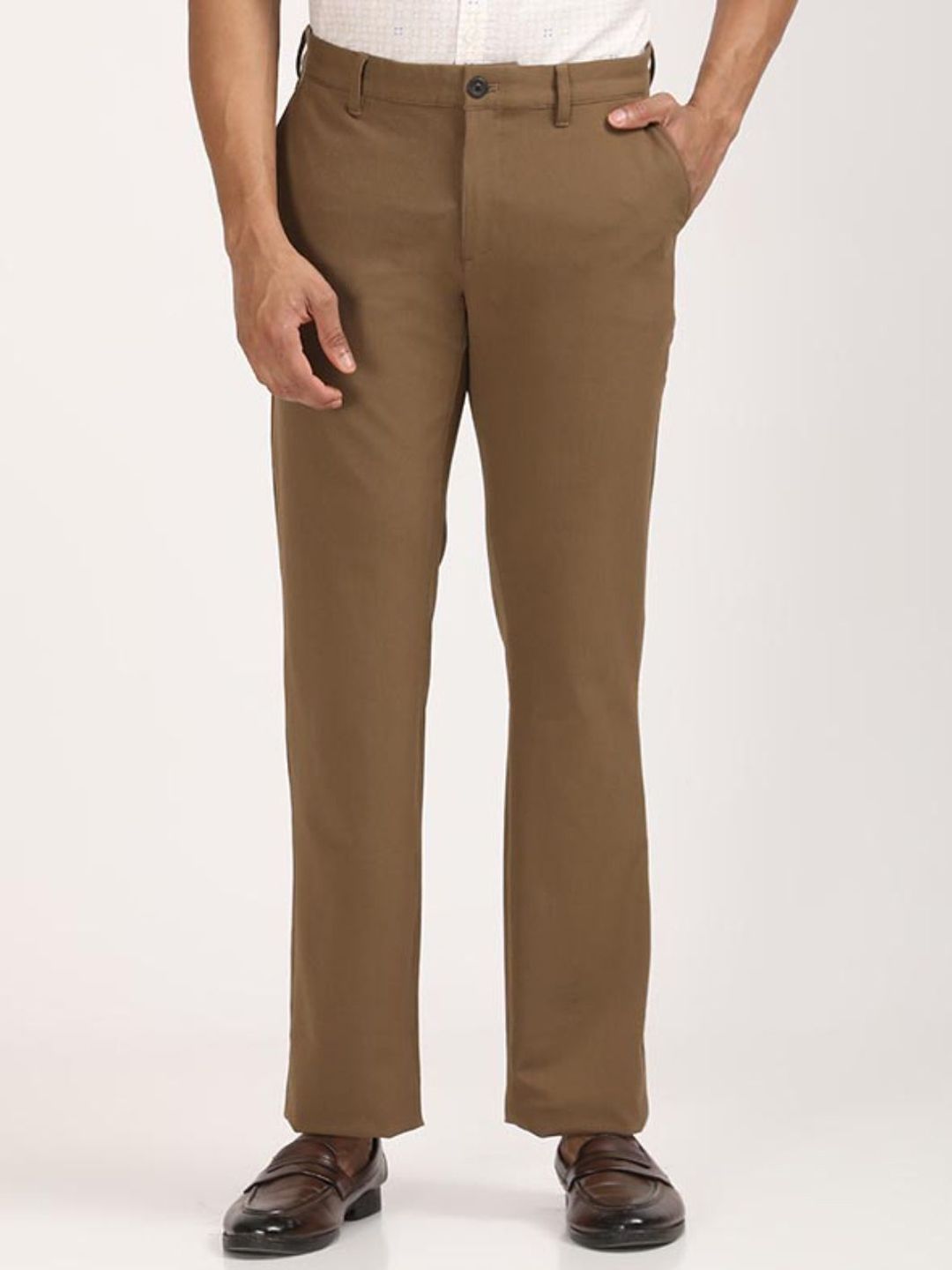 Indian Terrain Men Kansas Mid-Rise Regular Trousers-picture-12