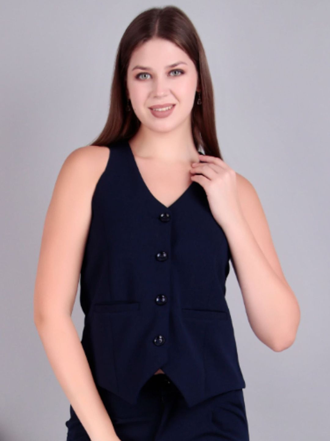 BAESD Sleeveless V-Neck Slim-Fit Waistcoat-picture-13