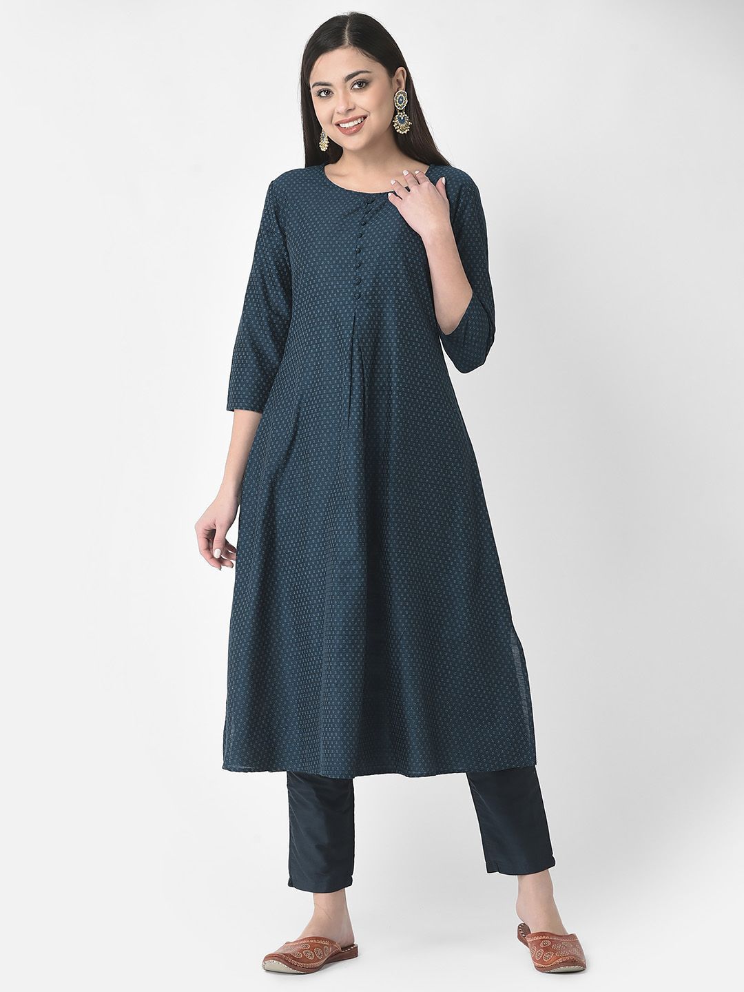 Span Floral Printed A-Line Kurta-picture-34