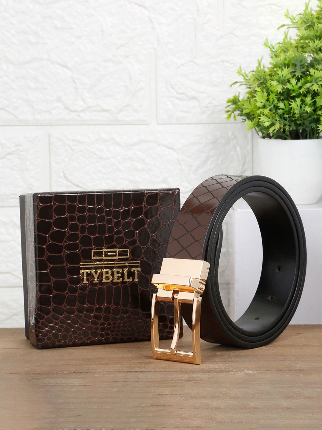 TYBELT Men Textured Leather Reversible Belt-picture-35