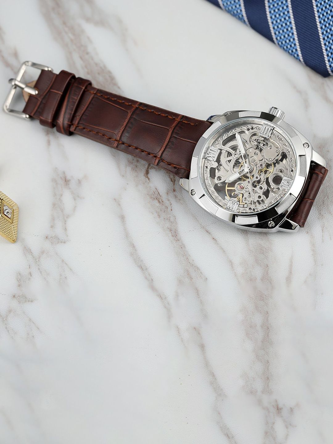 FORSINING Men Dial & Leather Straps Analogue Watch FSG8157M3S2-picture-32