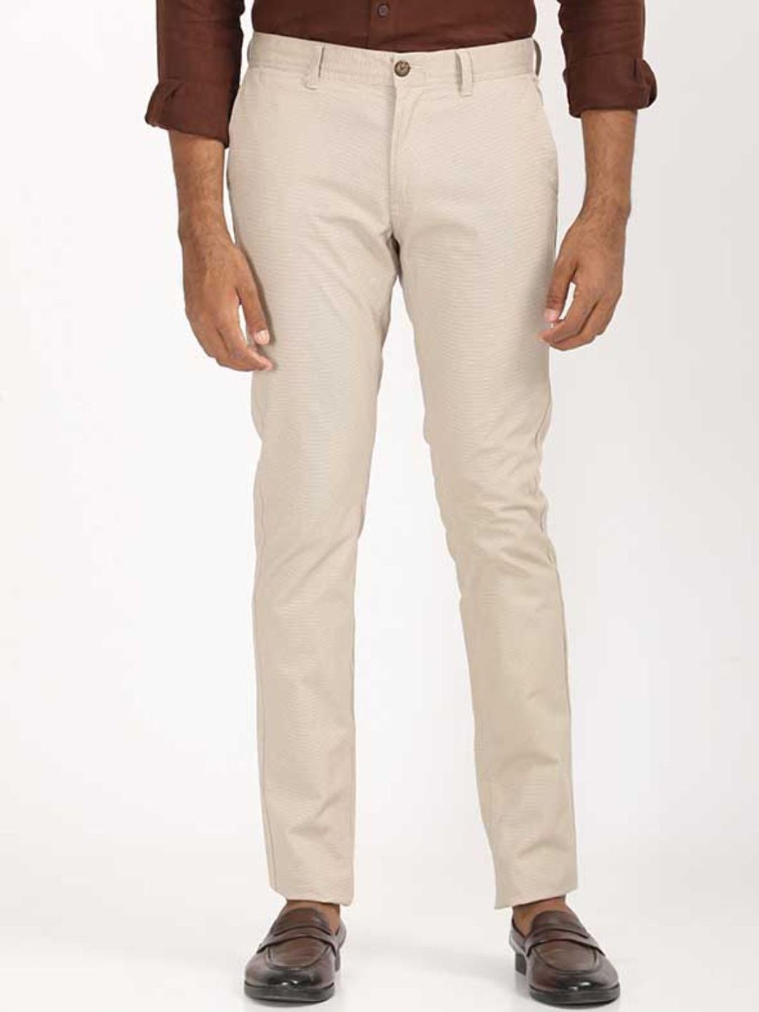 Indian Terrain Men Solid Brooklyn Slim Fit Mid-Rise Flat-Front Regular Trousers-picture-34