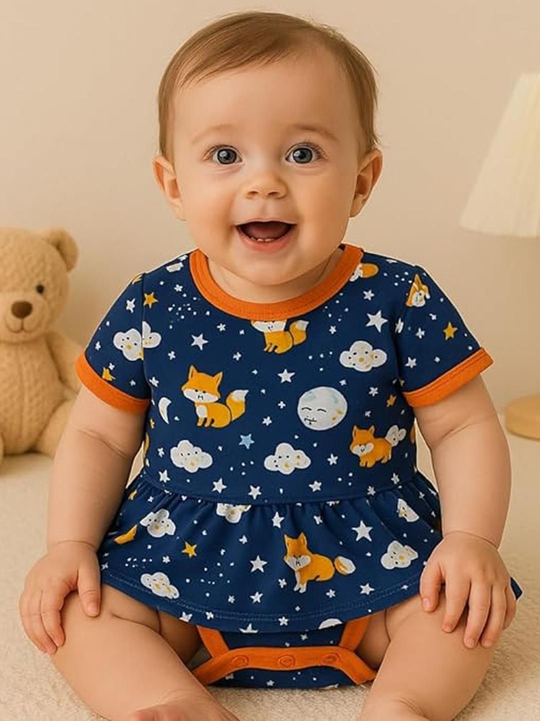 Adhigams Kids Printed Cotton Romper-picture-56