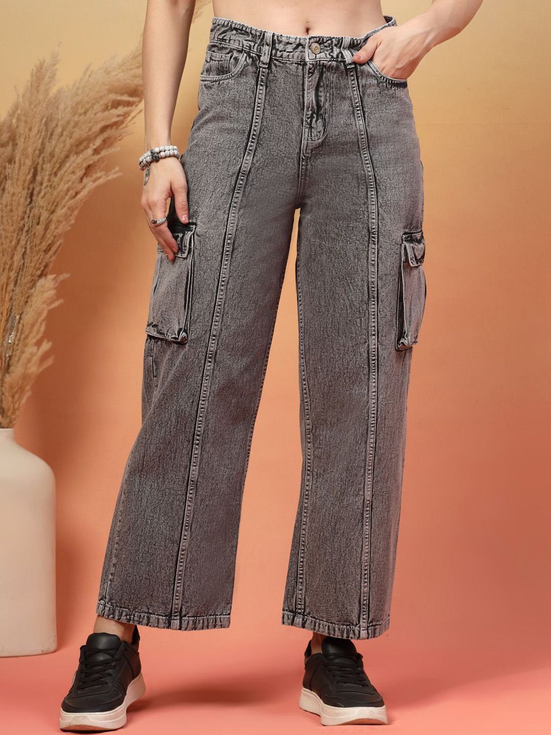 COSMIC Women High-Rise Cargos Trousers-picture-31