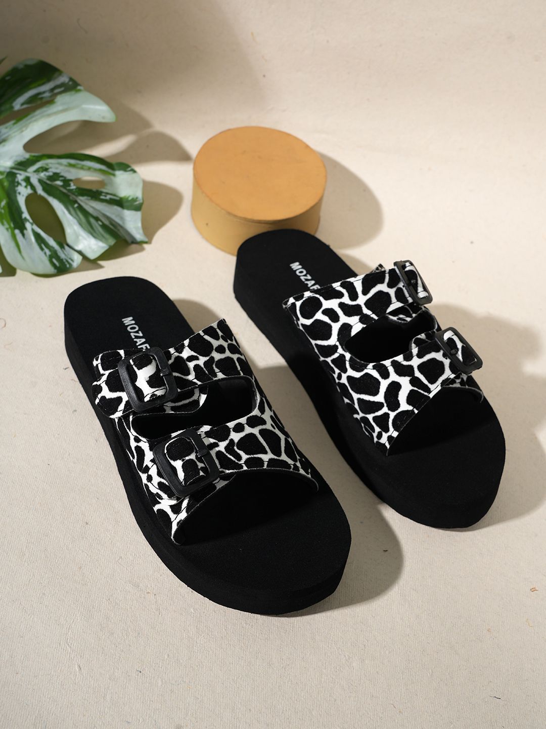 MOZAFIA Women Open Toe Flats with Buckles-picture-20