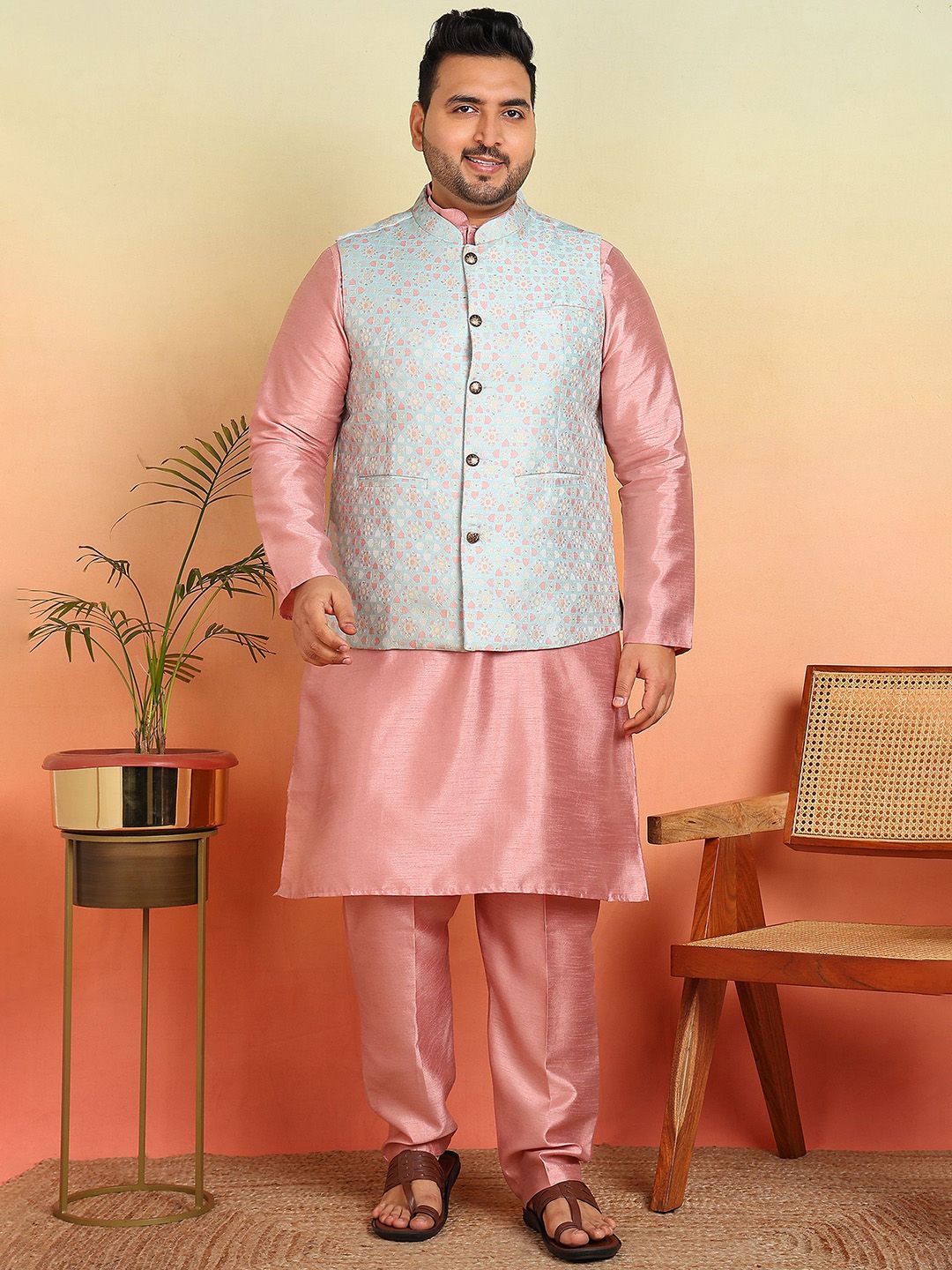 Sztori Woven Design Nehru Jacket-picture-24
