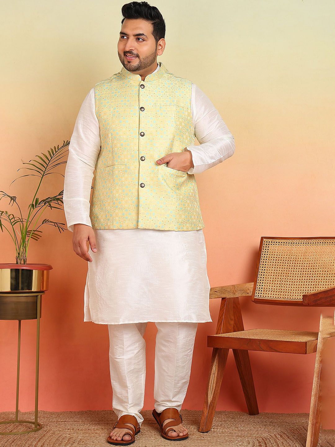 Sztori Woven Design Nehru Jacket-picture-42