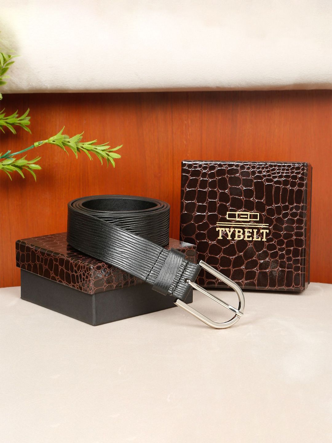 TYBELT Men Textured Leather Formal Belt-picture-40