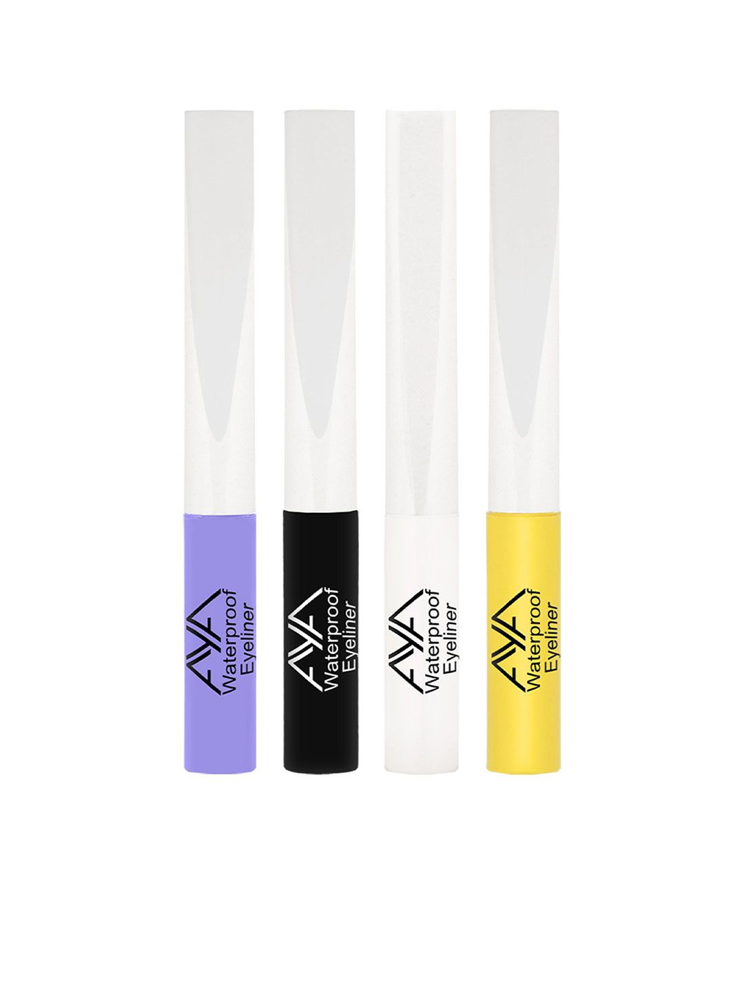 AYA Set Of 4 Long-Lasting Waterproof Liquid Eyeliner - 5ml Each - Kohl Black-Sugar White-image-14