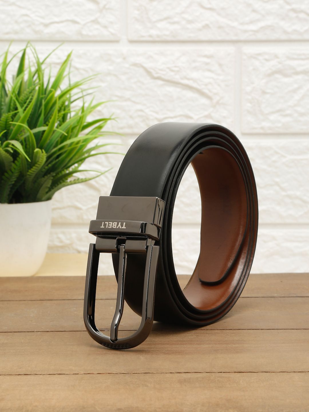 TYBELT Men Textured Leather Reversible Formal Belt-picture-10