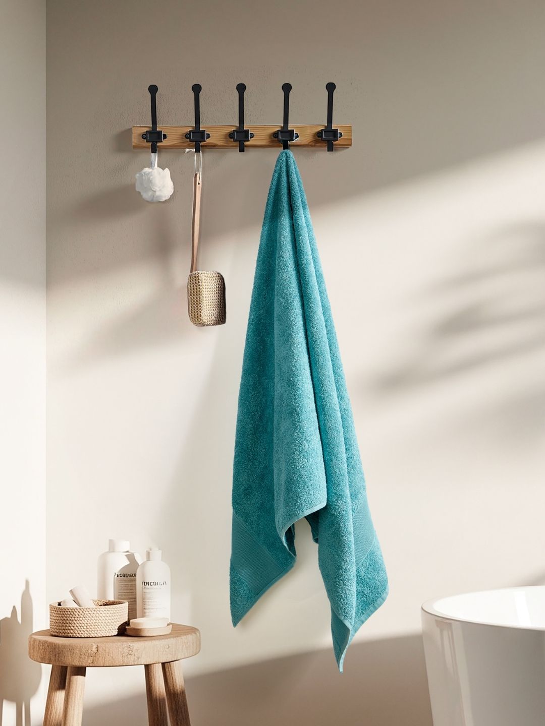 haus & kinder Pink & Blue 2 Pieces Cotton 500 GSM Towel Set-image-17