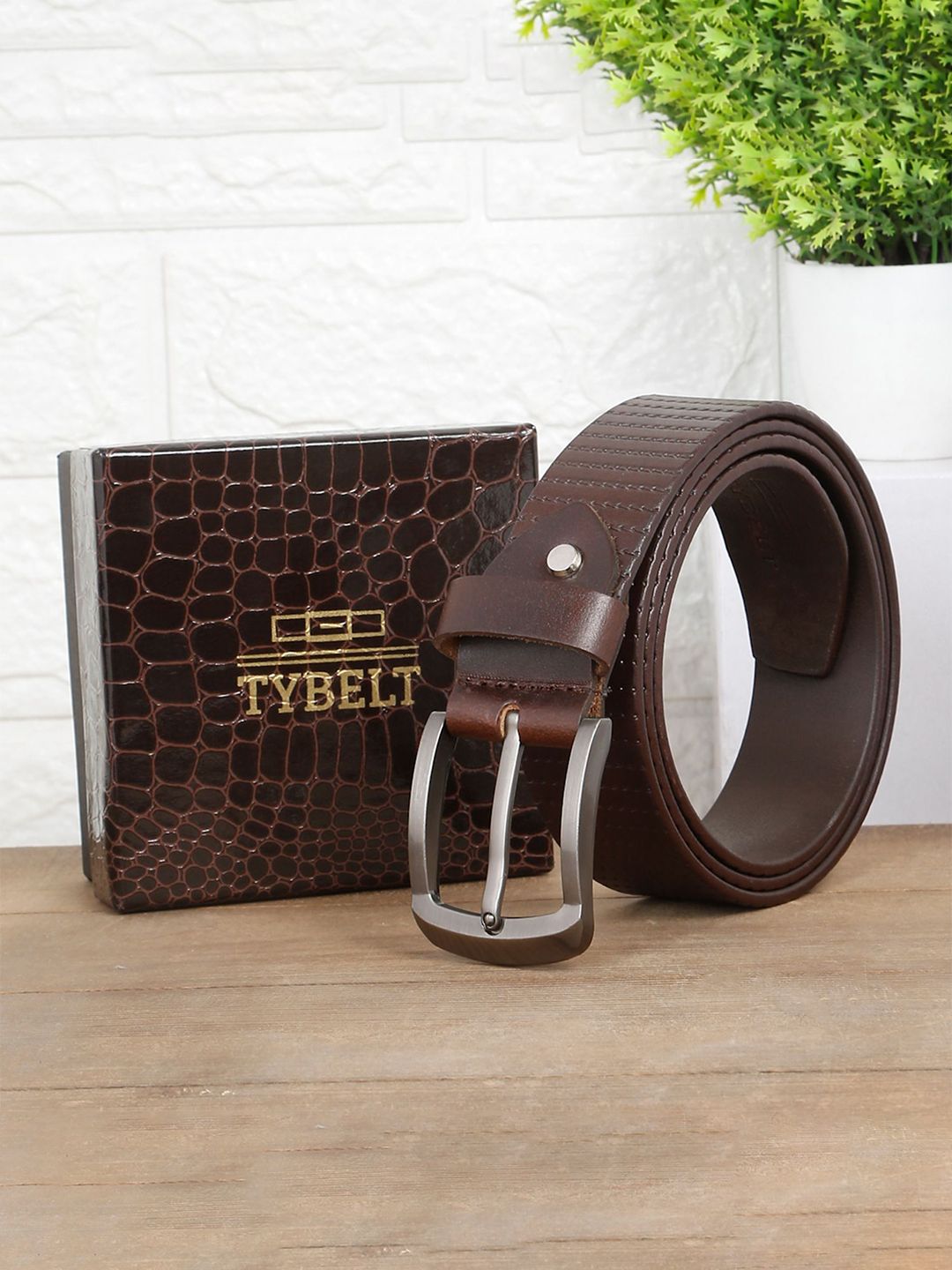 TYBELT Men Textured Leather Belt-picture-30