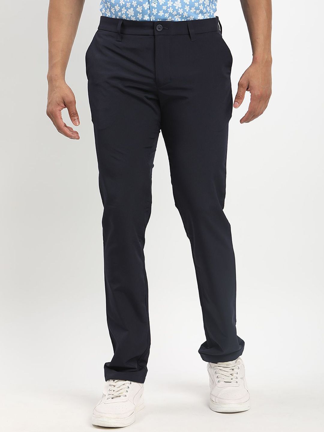 Indian Terrain Men Urban Tapered Fit Mid-Rise Trousers-picture-13