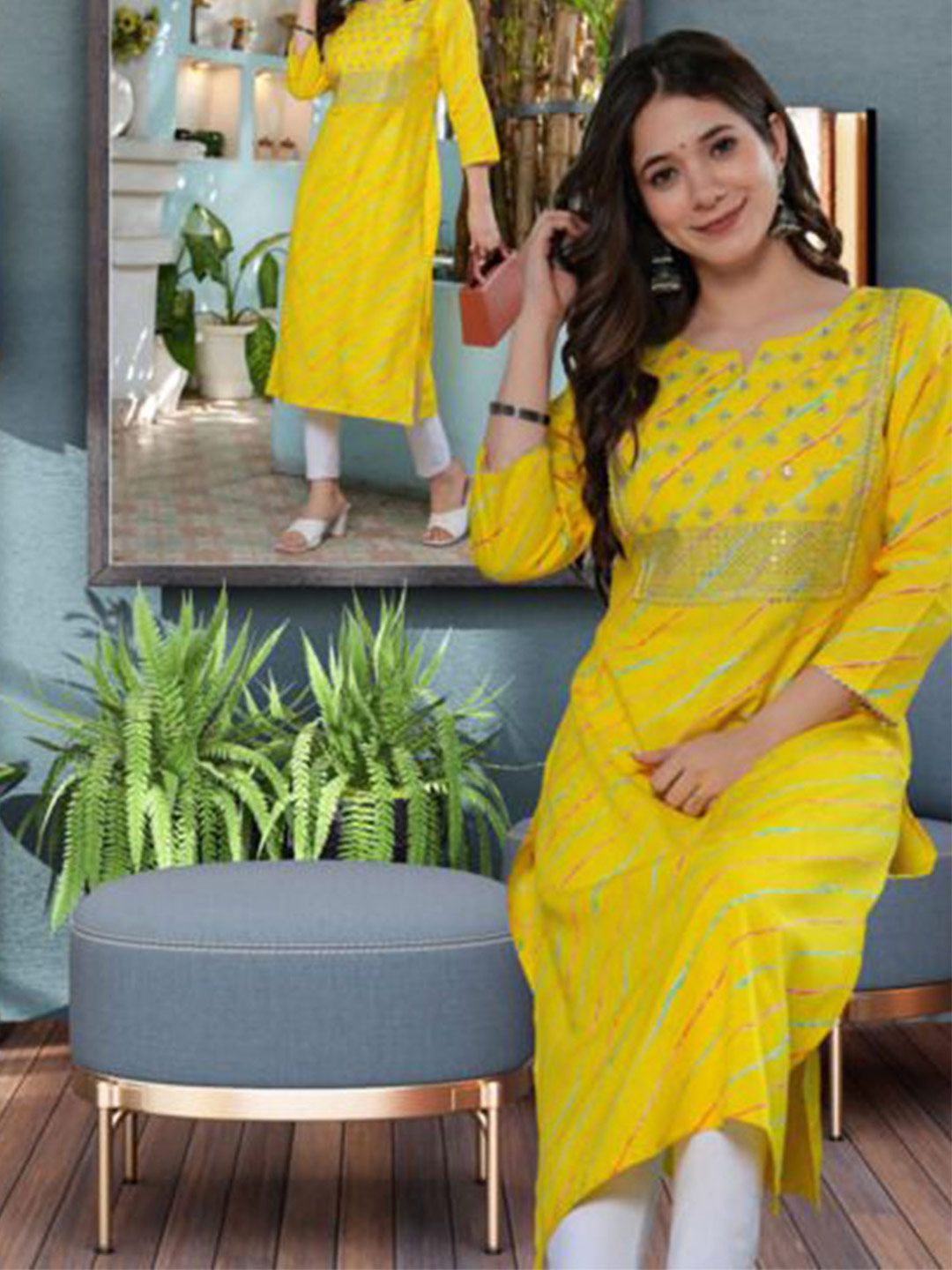 KPF Women Striped Daily Cotton Straight Kurta-picture-39