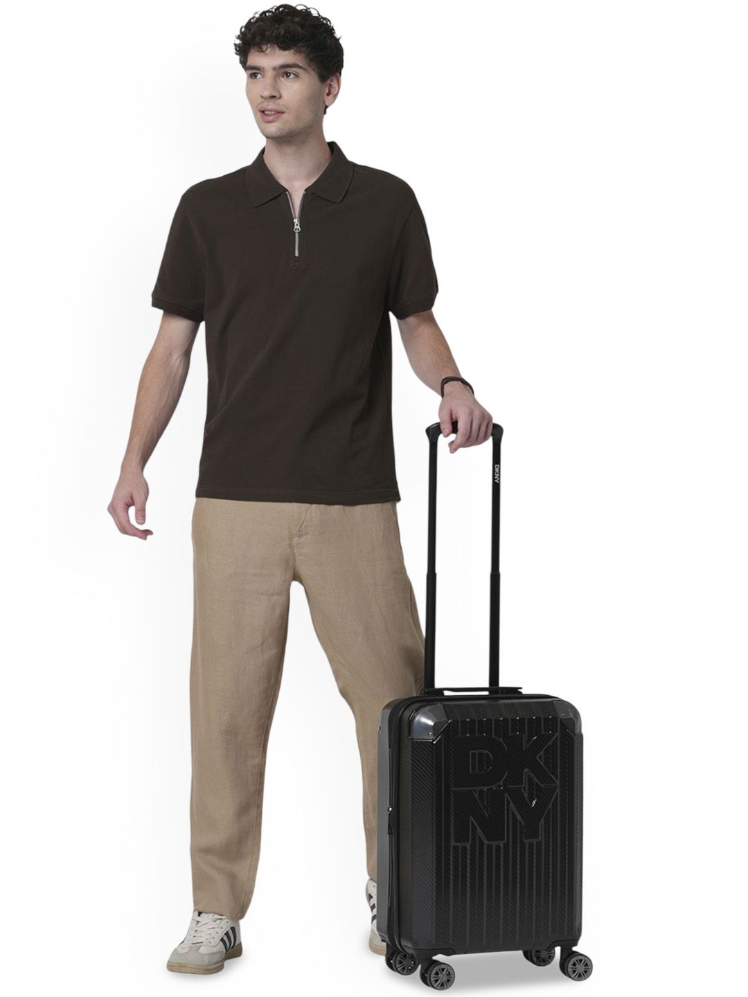 DKNY STACK LOGO Range Black Hard 22" Cabin Luggage-picture-10