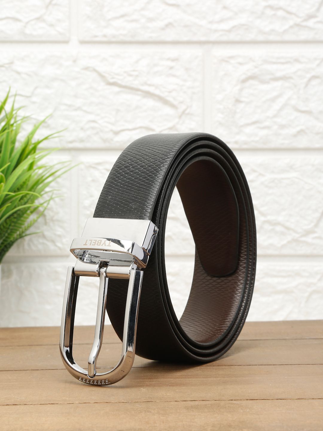 TYBELT Men Textured Leather Reversible Formal Belt-picture-32