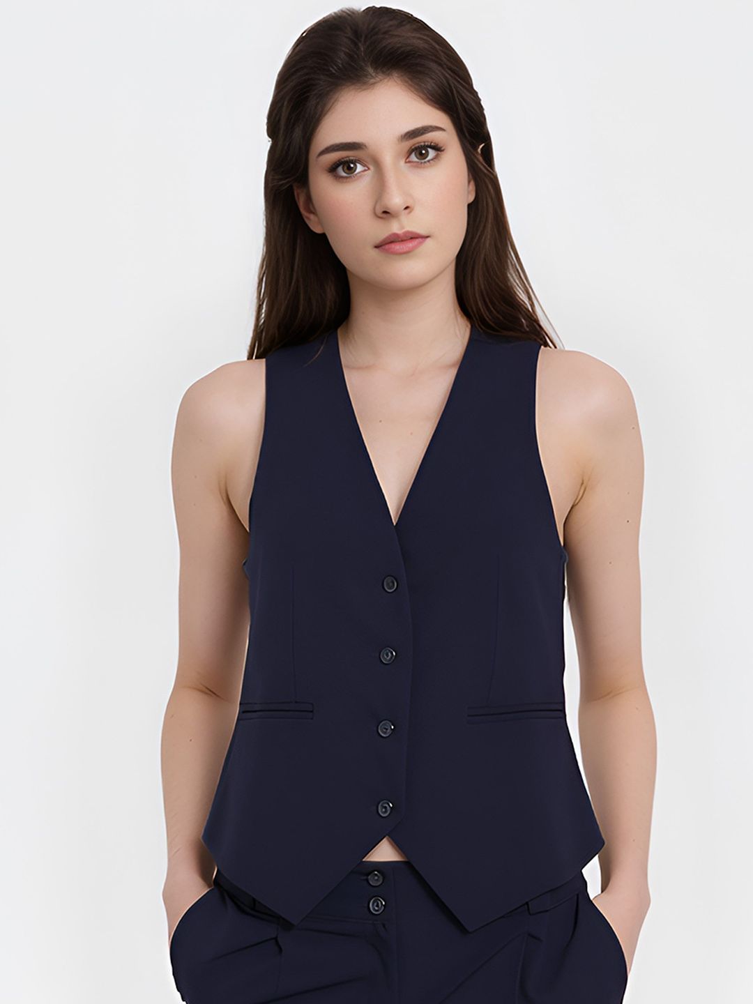 BAESD Sleeveless V-Neck Slim-Fit Waistcoat-picture-15