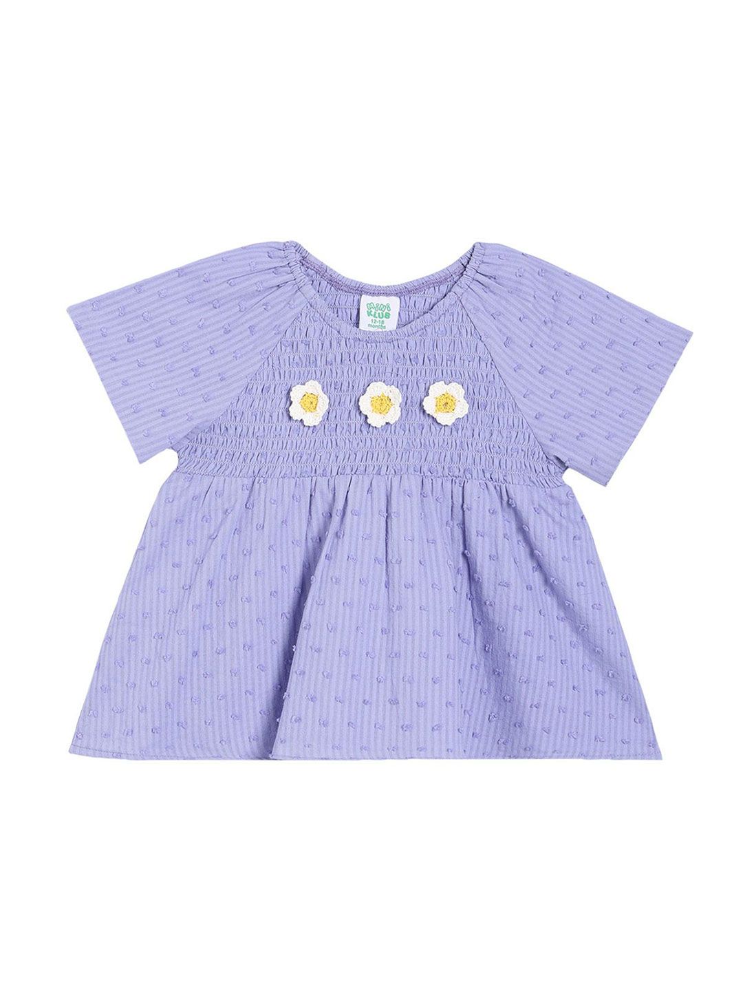 MINI KLUB Girls Floral Embroidered Round Neck Cotton Top-picture-30