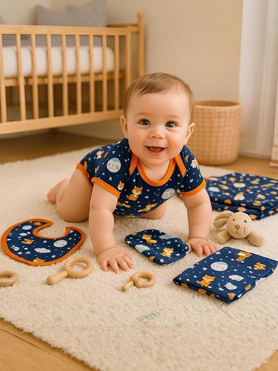Adhigams Kids Printed Baby Rompers-picture-13