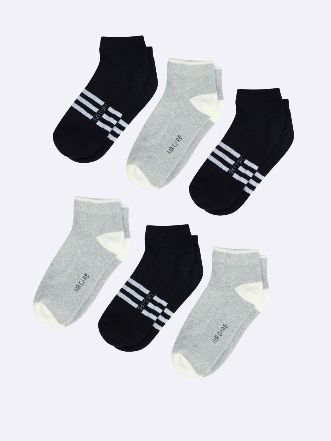 AIR GARB Pack Of 6 Cotton Stylish Low Ankle Length Socks-picture-52