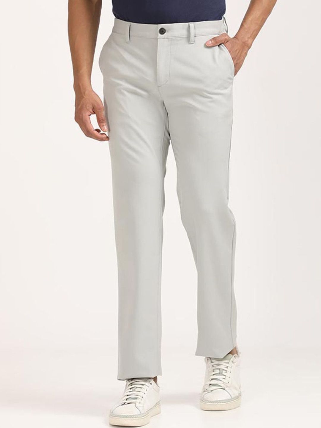 Indian Terrain Men Kansas Mid-Rise Trousers-picture-33