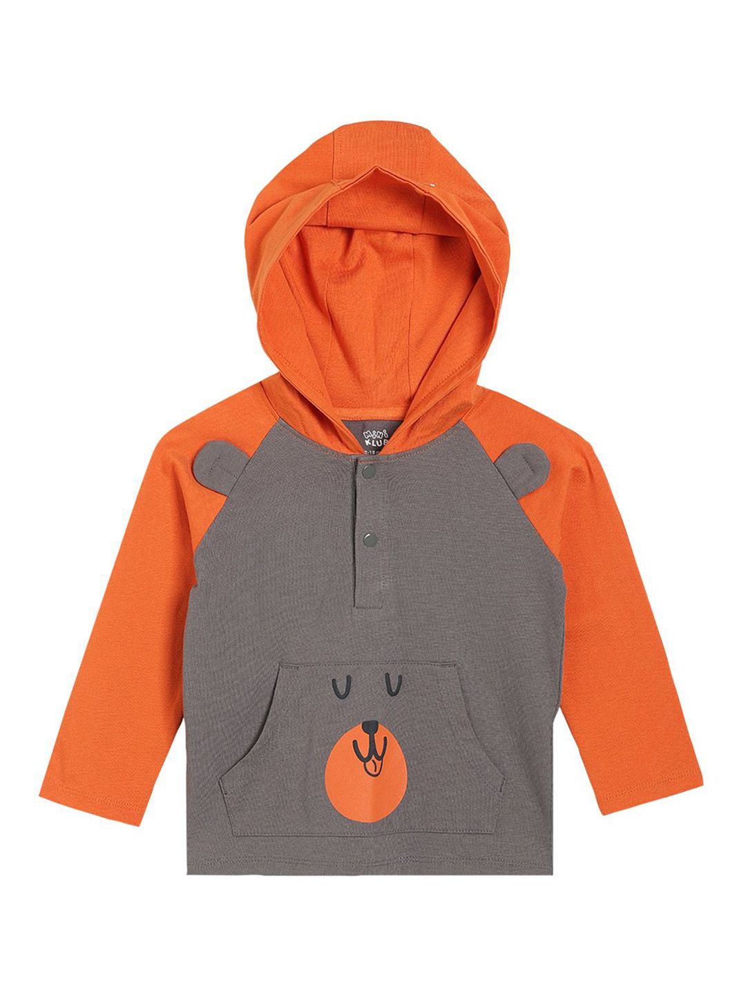 MINI KLUB Boys Graphic printed Hooded Raglan Sleeves Cotton T-shirt-picture-20