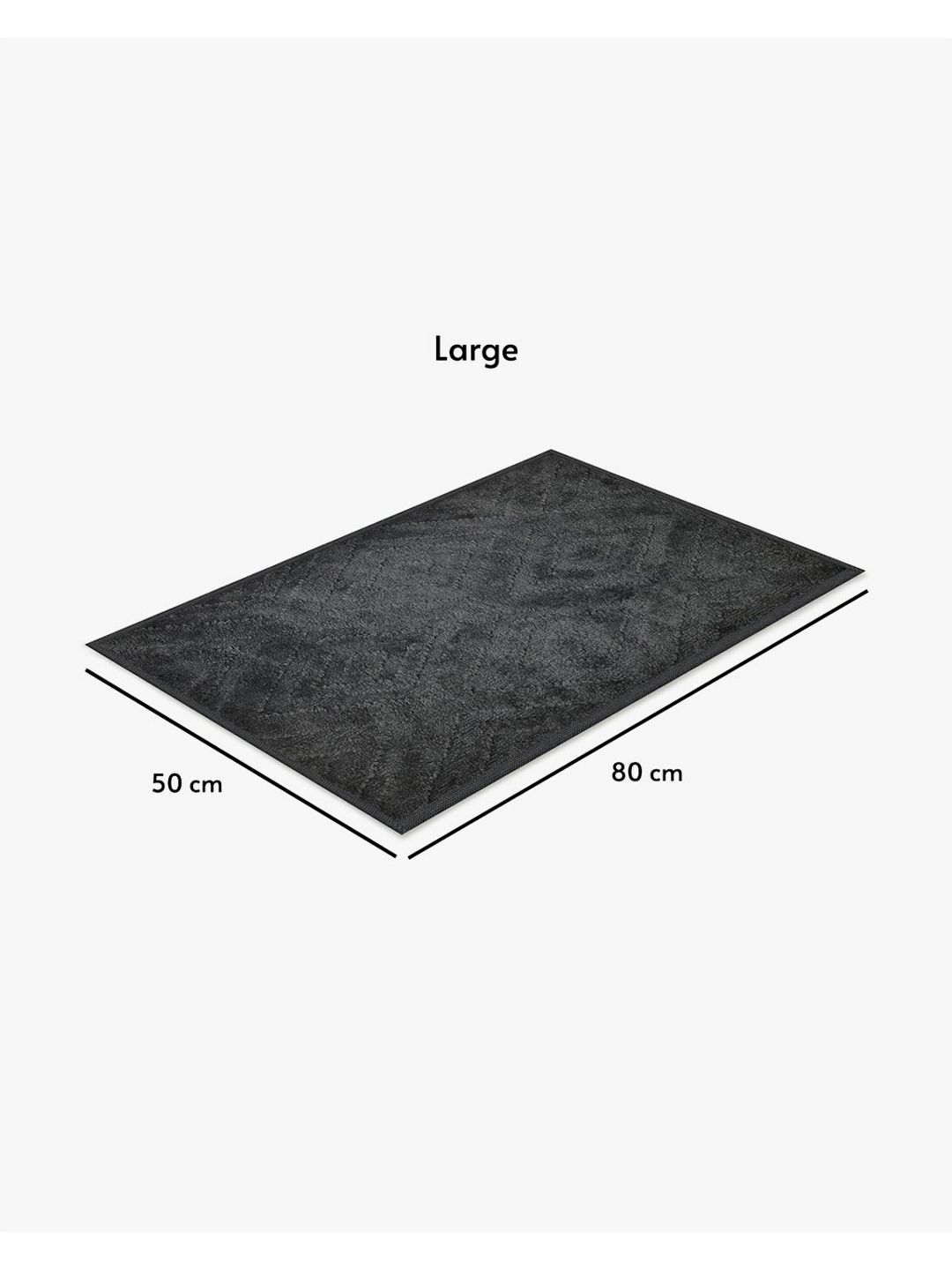 Bichauna Element Grey Anti-Skid & Non-Slip Rectangular 350 GSM Bath Rug-image-1