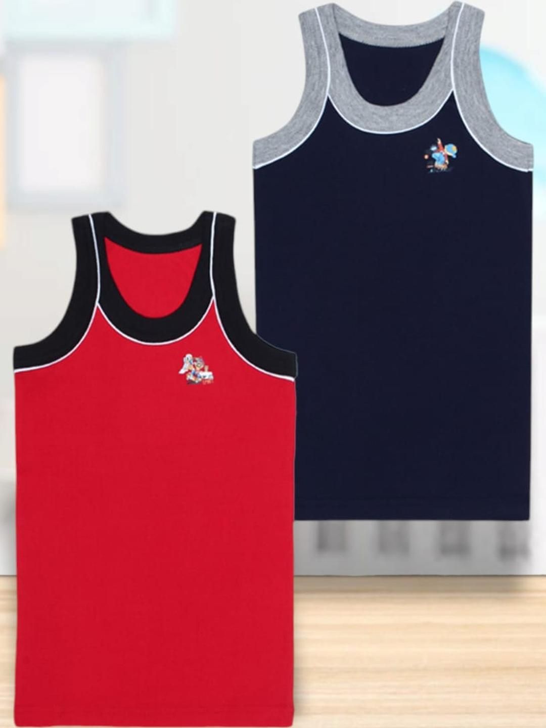 Kritiu Boys Pack Of 2 Undershirt Vests-picture-24