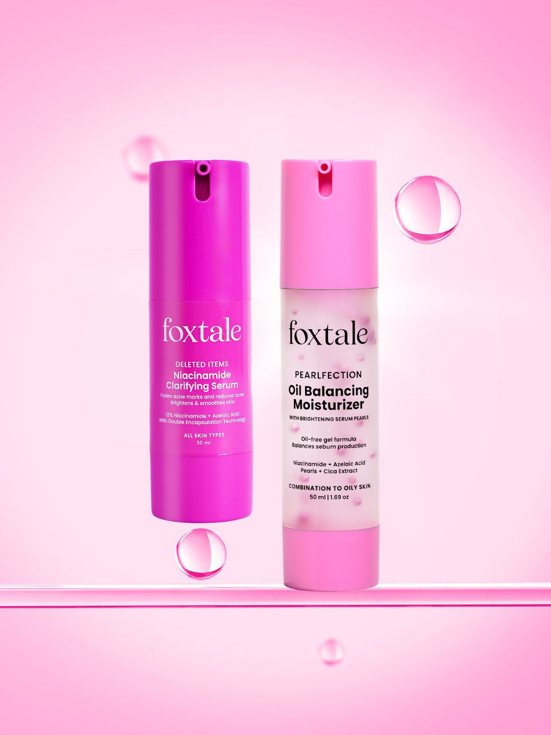 FoxTale Set Of 2 12% Niacinamide Clarifying Serum- 30 ml & Oil Balancing Moisturizer- 50ml-picture-27