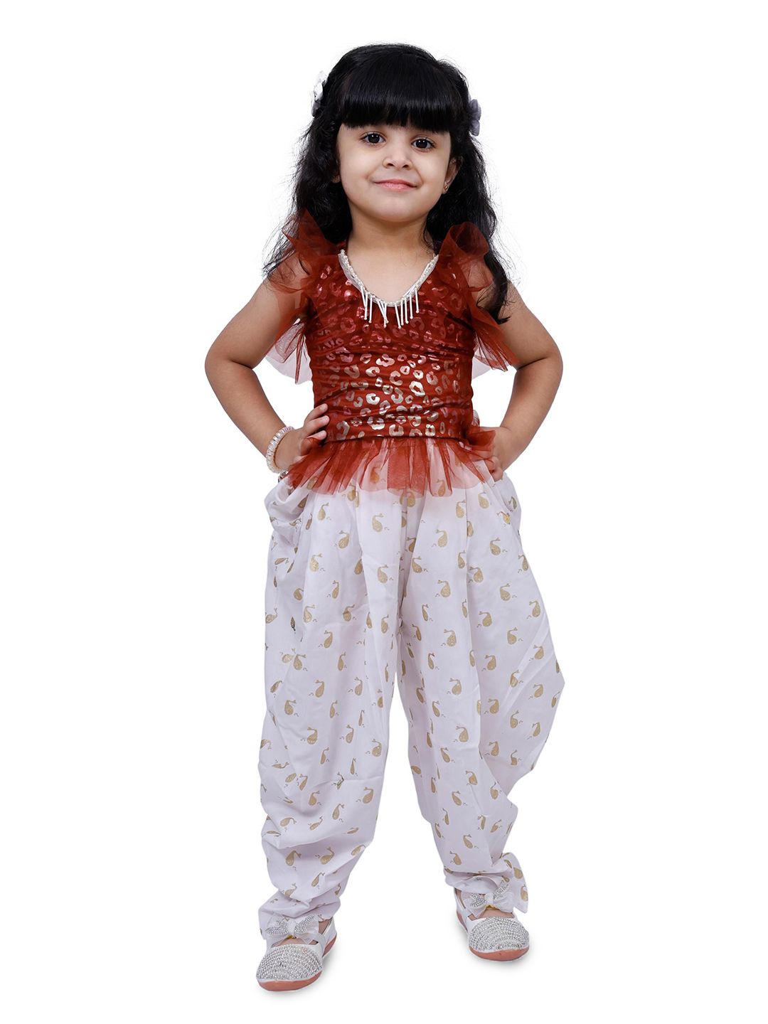 Twisha Girls Printed Top With Dhoti Pants-picture-55