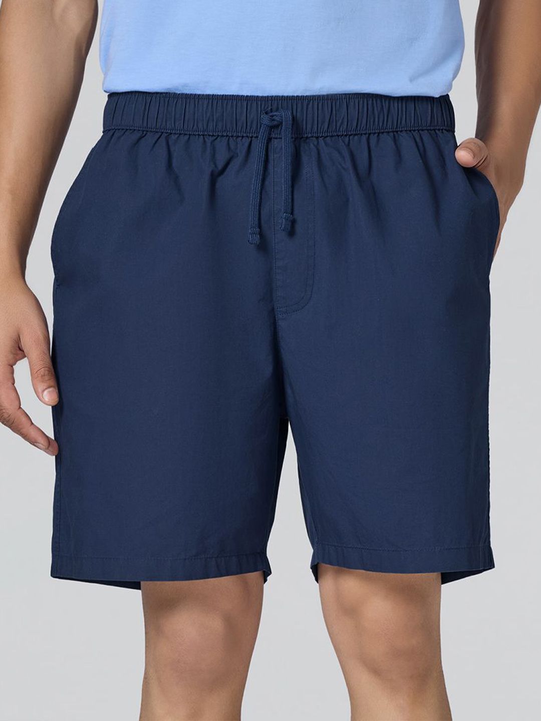 XYXX Men Solid Mid-Rise Relaxed Fit Knee Length Shorts-image-31
