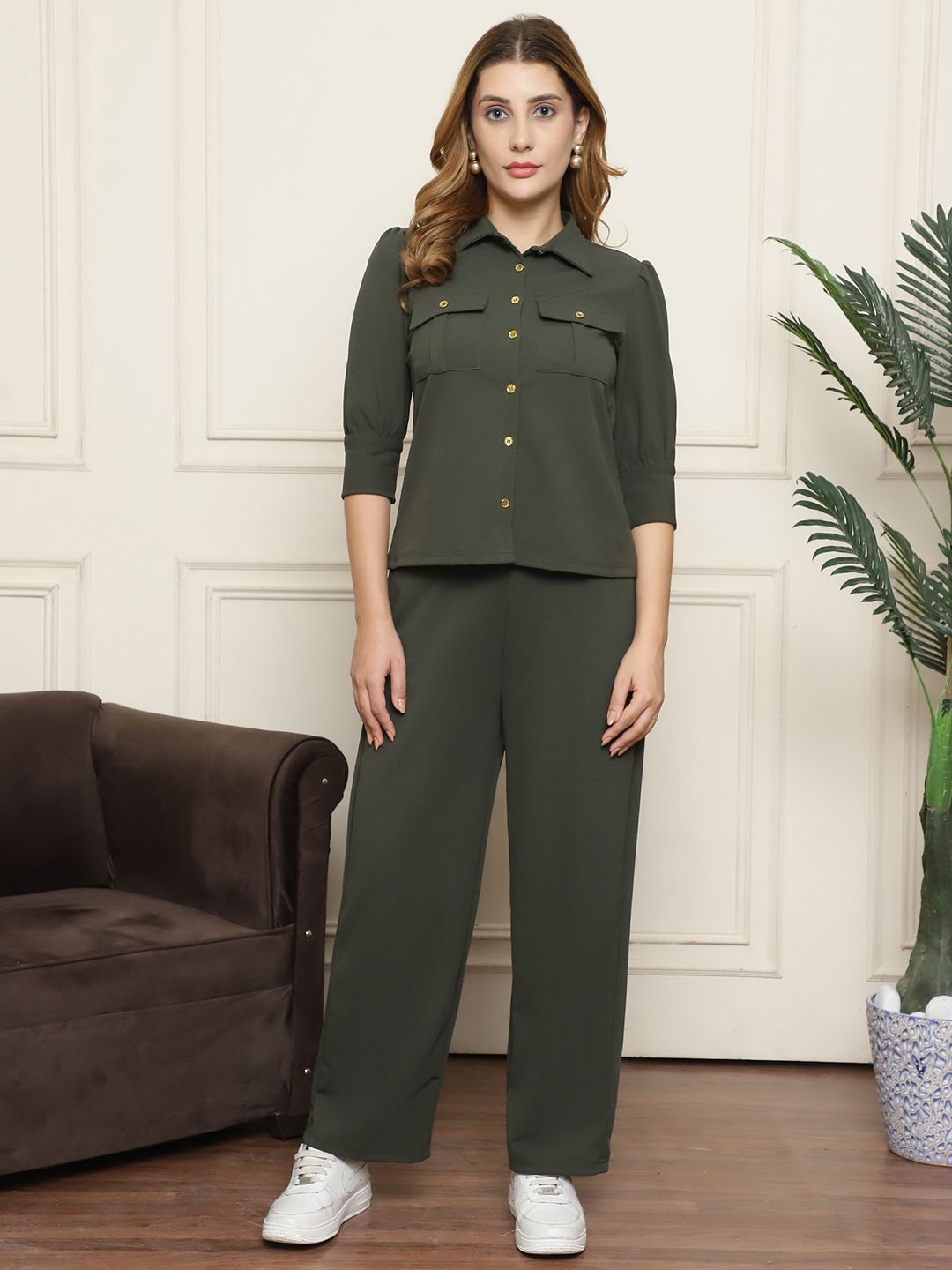 JAKANARY Shirt Collar Shirt & Trousers-picture-18