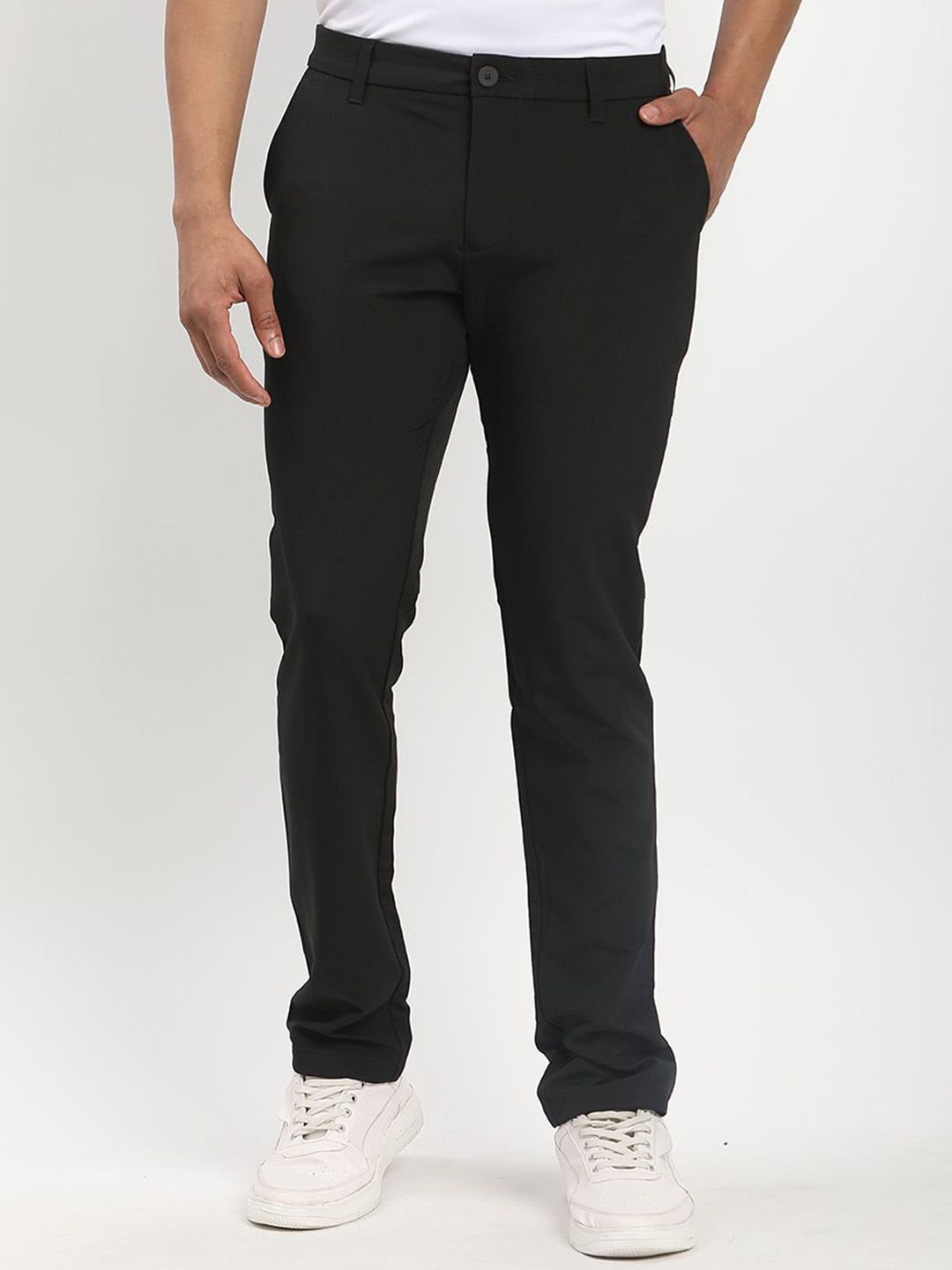 Indian Terrain Men Urban Mid-Rise Tapered Fit Trousers-picture-31