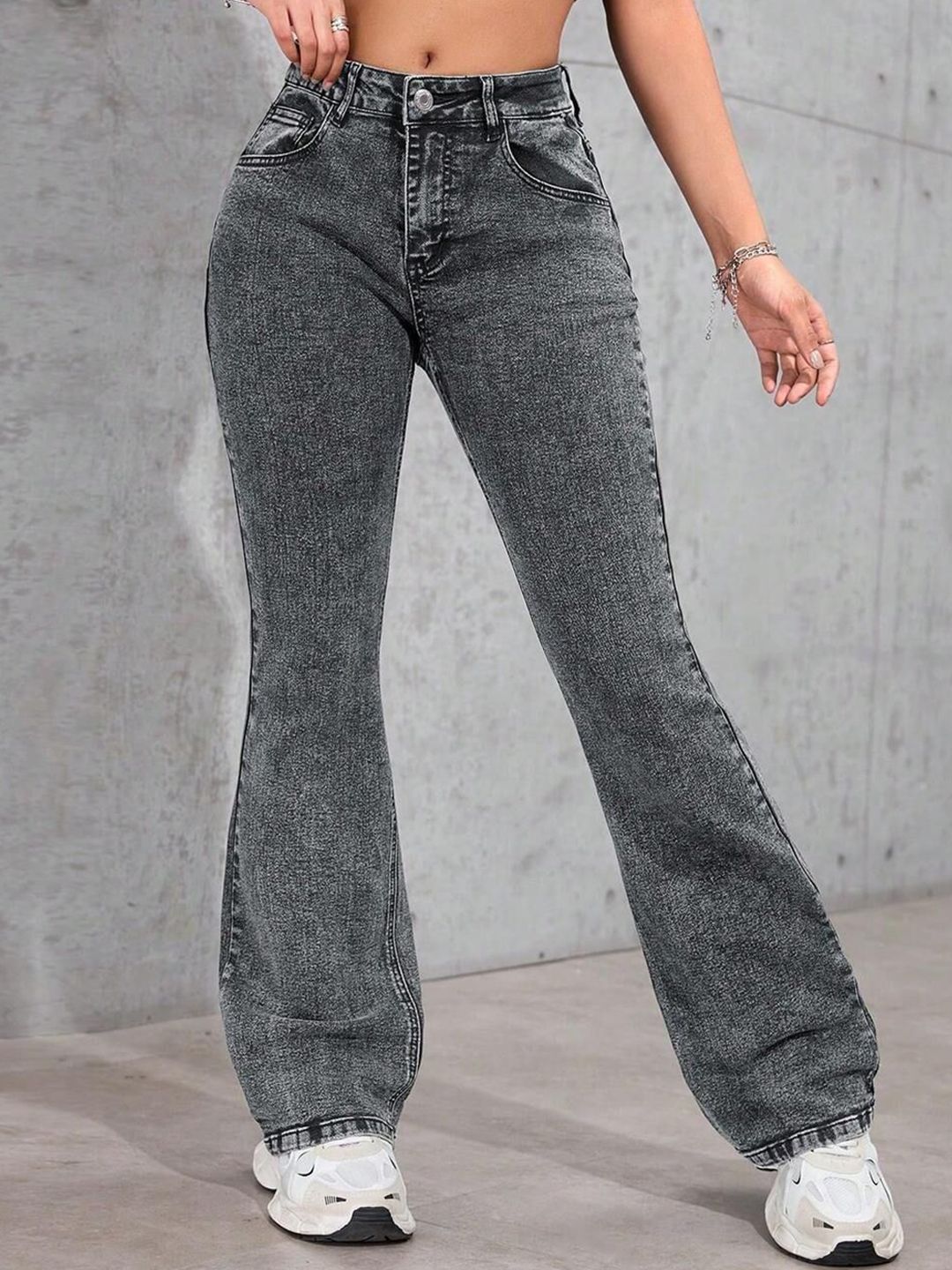 Kotty Women Jean Bootcut High-Rise Heavy Fade Stretchable Jeans-picture-29