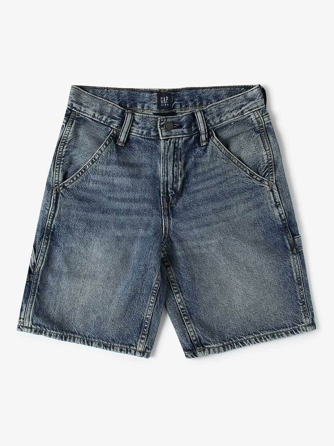 GAP Boys Regular Fit Mid-Rise Washed Denim Shorts-picture-55