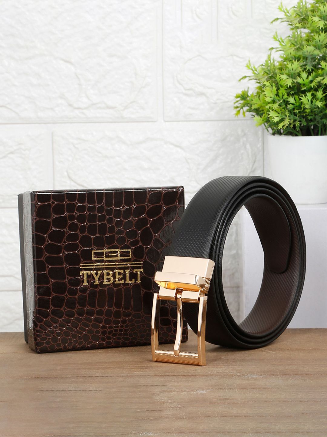 TYBELT Men Textured Leather Reversible Formal Belt-picture-29