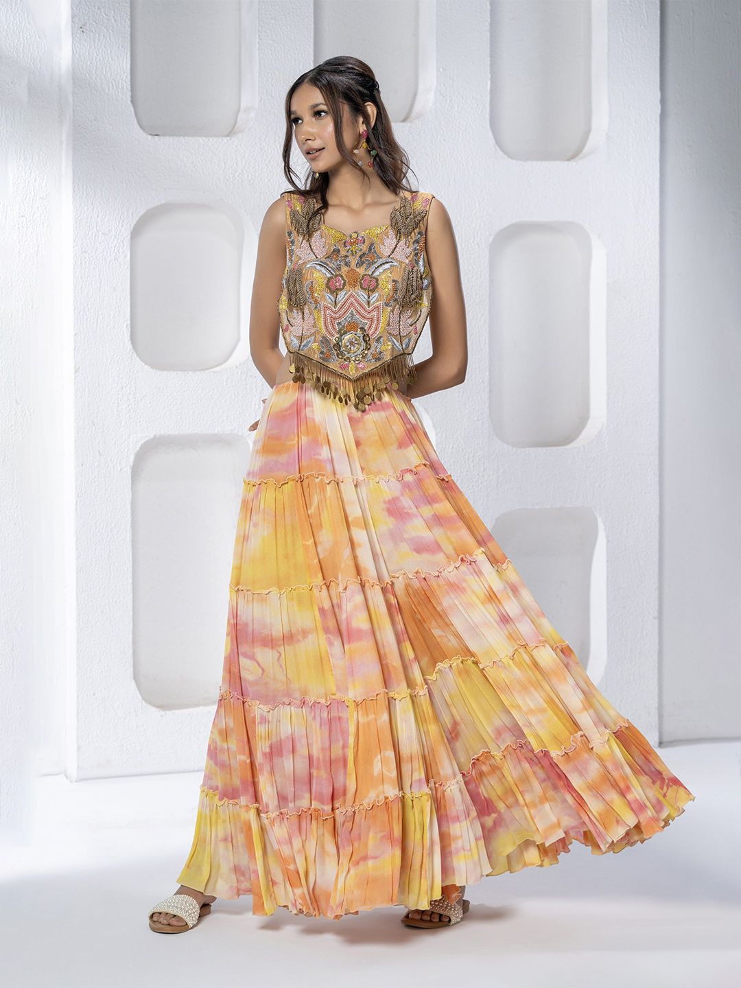 GloballyRonakRBafna Printed Beads & Stones Sleeveless Chinnon Basic Jumpsuit-picture-14