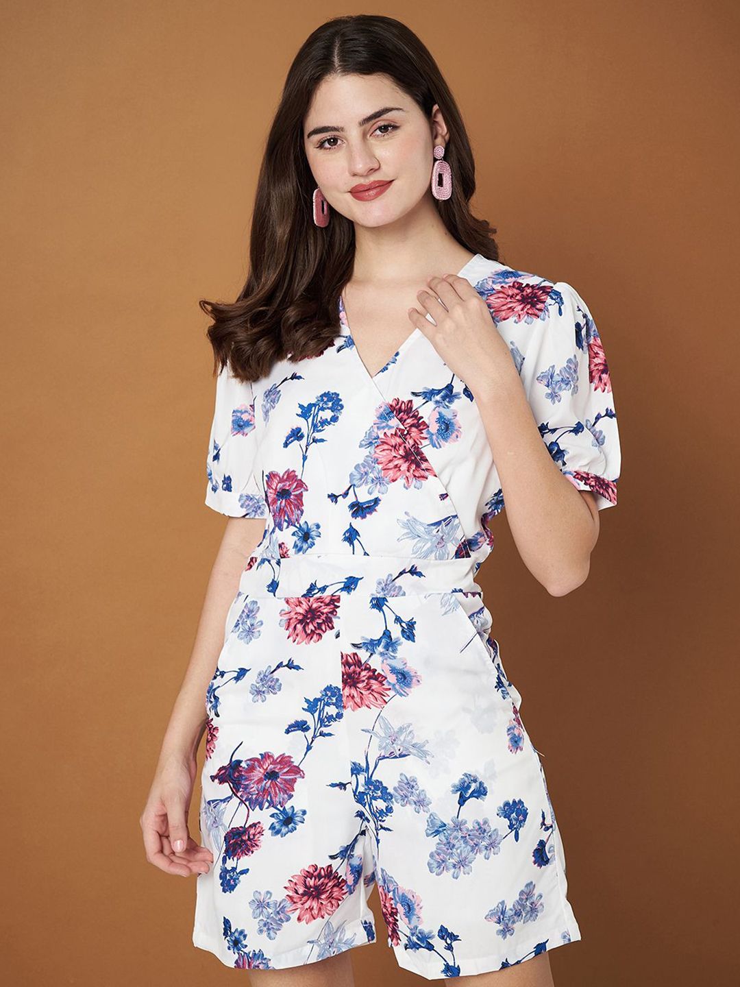 BRINNS Women Printed V-Neck  Playsuit