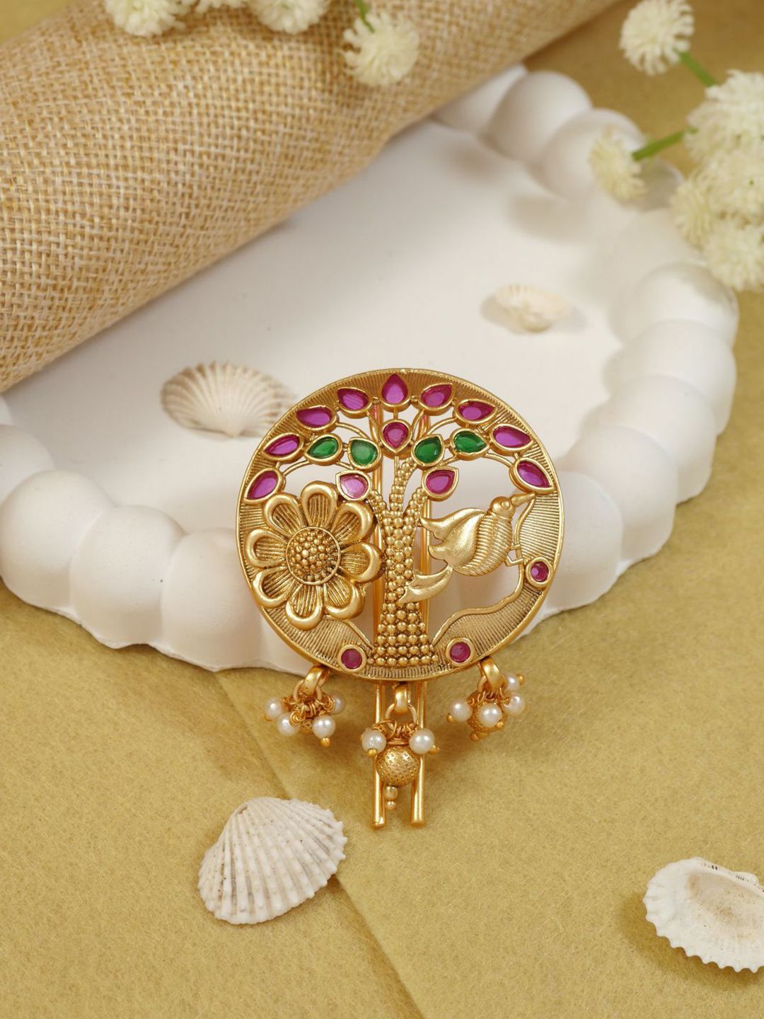 I Jewels Women Gold-toned Hair Pin Hair Accessory-picture-52