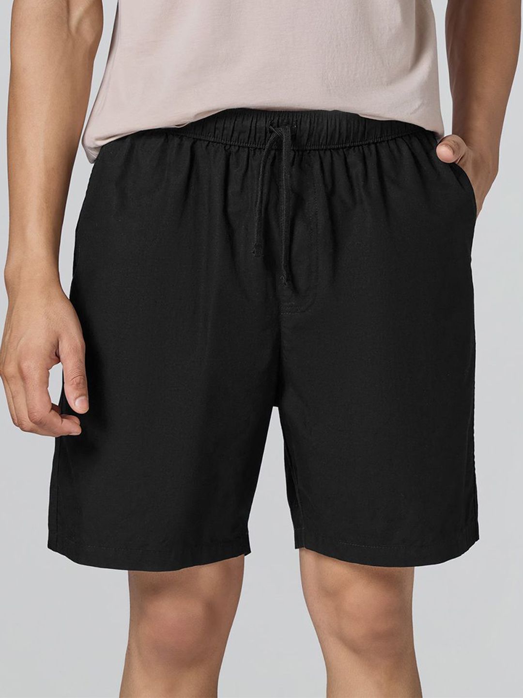 XYXX Zen Men Cotton Relaxed Solid Shorts-image-24