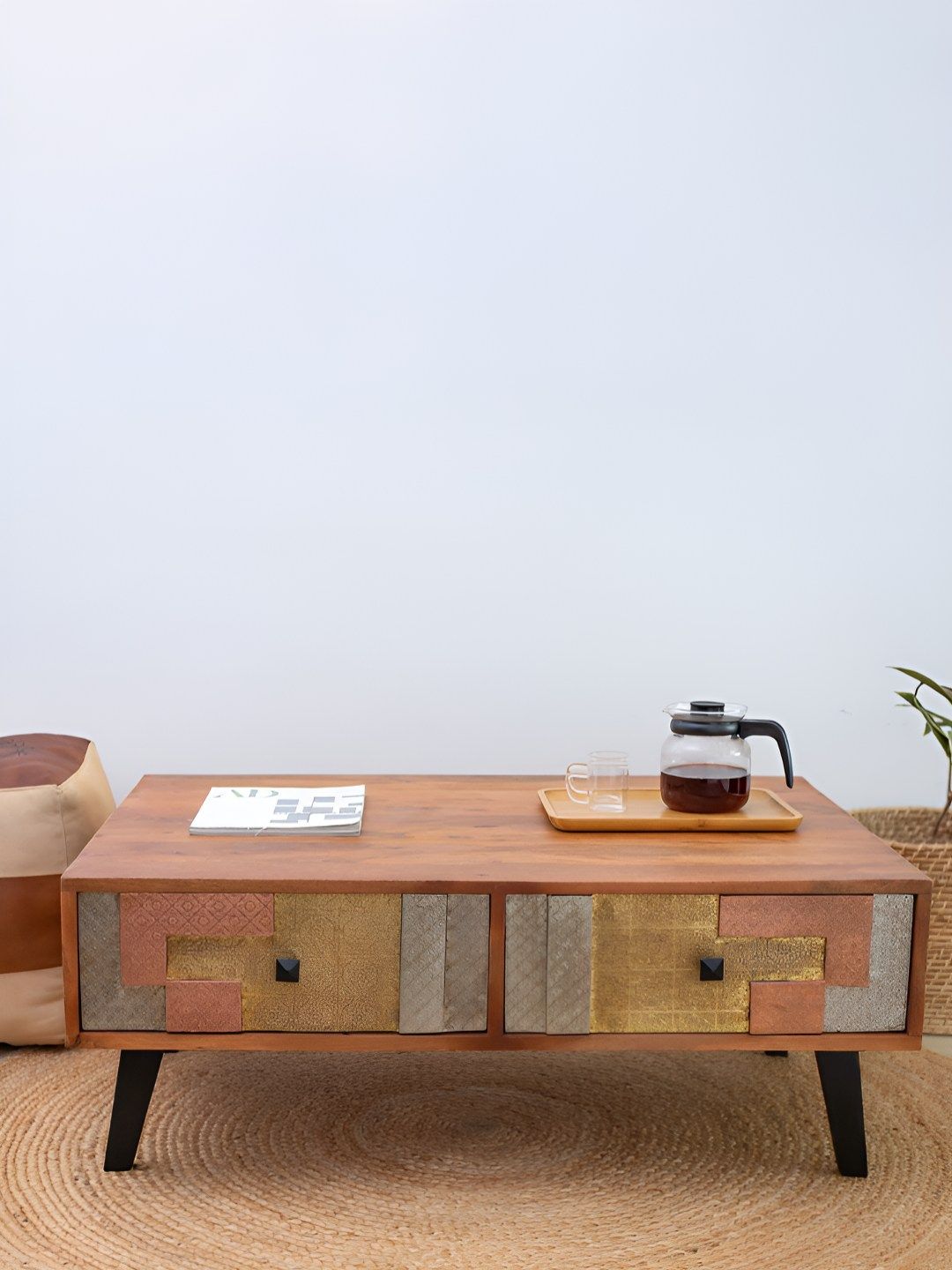 THEGASBH Brown Wooden Brea Functional Storage Coffee Table-picture-46