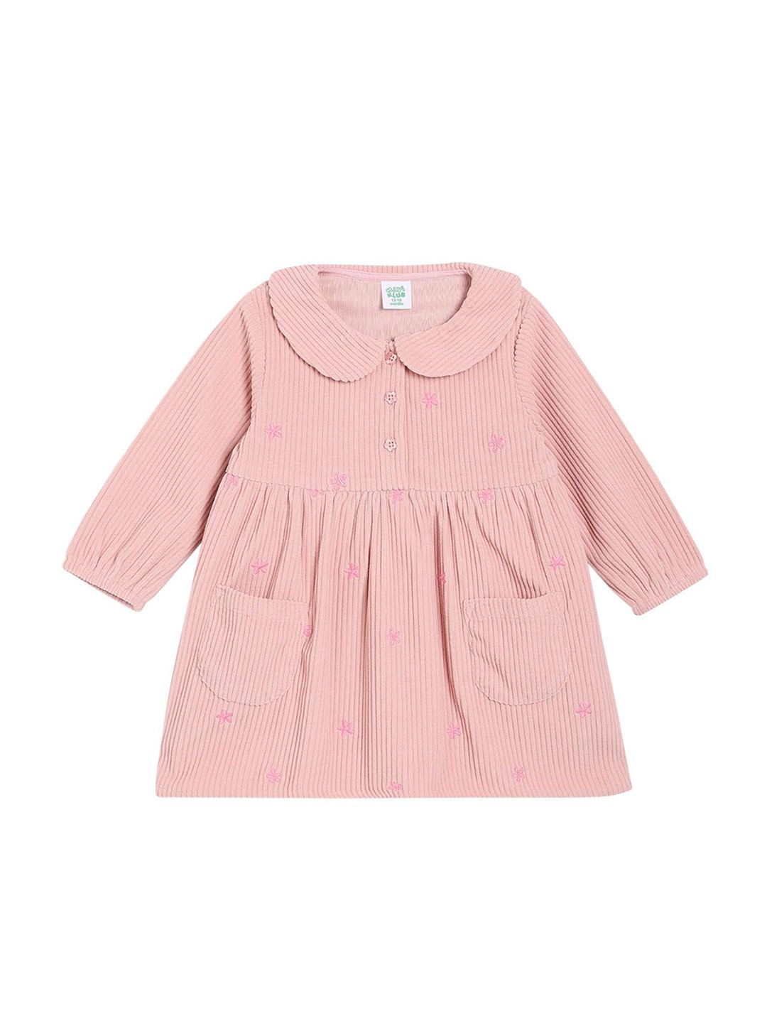 MINI KLUB Girls Floral Embroidered Fit and Flare Dress-picture-11