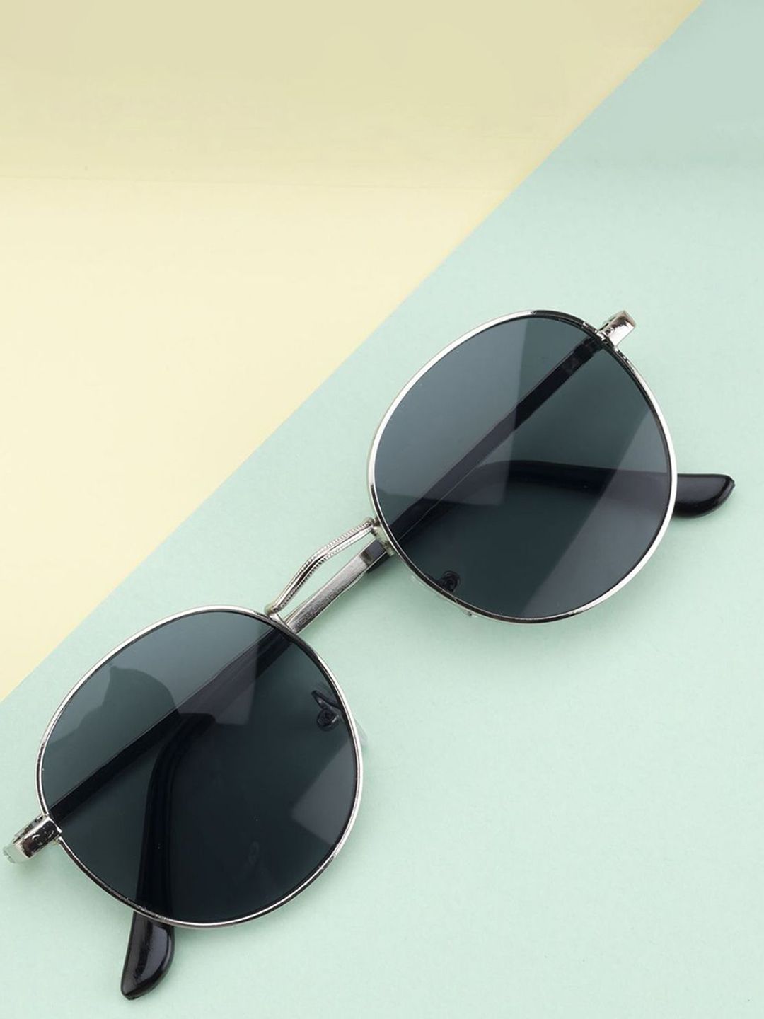 IFLASH Unisex Black Lens & Steel-Toned Rectangle Sunglasses with-picture-28